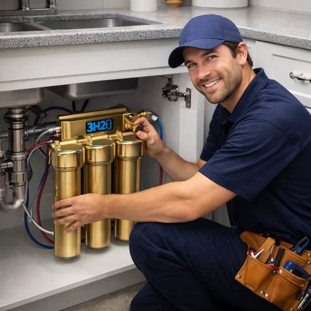 Serwis systemu filtracji wody pod zlewem